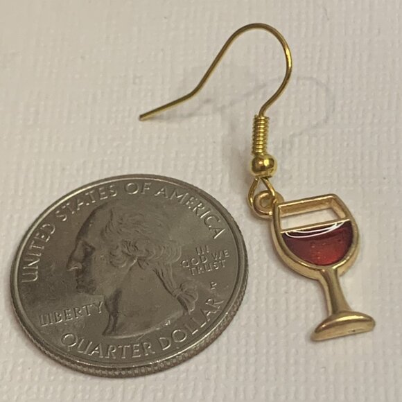 Wine Earring, Alcohol Earring, Drink Earring, Funny Food Earring, Gift Idea - Picture 6 of 9